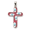 Rack Plating Alloy Enamel Pendants PALLOY-K010-41P-02-1
