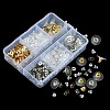 328Pcs 5 Style Brass & Plastic & 304 Stainless Steel Ear Nuts FIND-FS0001-86-2