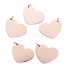 Ion Plating(IP) 304 Stainless Steel Stamping Blank Tag Pendants STAS-I311-26RG-2