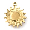 Real 18K Gold Plated 304 Stainless Steel Pendants STAS-A084-21G-02-2