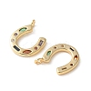 Brass Micro Pave Colorful Cubic Zirconia Charms X-KK-Q031-40G-02-2
