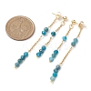 Natural Mixed Stone Ear Studs EJEW-JE05945-3