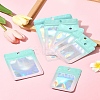 60Pcs 5 Styles Rectangle Glitter Holographic PVC Resealable Packaging Bags ABAG-FS0001-14B-10