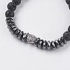 Synthetic Hematite Stretch Bracelets BJEW-I241-21A-2