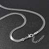 4mm Rack Plating Brass Herringbone Chain Necklaces for Women Men MAK-L044-16G-3