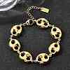 304 Stainless Steel Link Bracelets for Women LS-BJEW-P354-05G-1