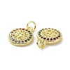 Brass Micro Pave Colorful Cubic Zirconia Pendants KK-E068-VF091-3