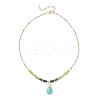 Natural Malaysia Jade Pendant Nekclaces NJEW-JN05917-03-4