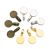 Tibetan Style Alloy Glue On Flat Pad Pendant Bails TIBE-TA0001-10-3