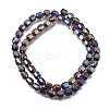 Electroplate Transparent Column Glass Beads Strands EGLA-A043-02-AB05-2