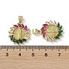 Rack Plating Brass Cubic Zirconia Pendants KK-M272-05G-3