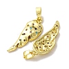 Brass Micro Pave Cubic Zirconia Pendants KK-F911-22G-2
