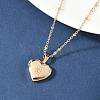 304 Stainless Steel Pave Clear Cubic Zirconia Heart Locket Pendant Necklaces for Women LS-NJEW-Z077-01G-2