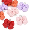 8Pcs 4 Colors Resin Pendants RESI-FP0001-46-3