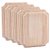 4Pcs Natural Wood Carved Onlay Applique Craft WOOD-FG0001-64B-1
