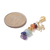 7 Chakra Natural Mixed Gemstone Chip Pendant Decorations HJEW-JM01023-3
