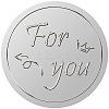 Round Plastic Silver Foil Embossed Picture Stickers DIY-WH20008-005-1