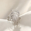 304 Stainless Steel Cuff Open Rings FS-WGD6945-05-1