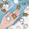 20Pcs 2 Colors Turtle Alloy Pendant Cabochons Settings DIY-PH0003-26-6
