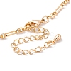 Brass Oval Link Chains Bracelets for Women BJEW-H611-01G-3