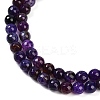 Faceted Natural Crackle Agate Beads Strands G-F447-8mm-G01-01-4