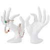 2Pcs Plastic Mannequin Hand Jewelry Display Holder Stands RDIS-UN0001-02C-1