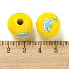Natural Wood European Beads WOOD-S059-01O-3