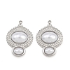 304 Stainless Steel & ABS Plastic Imitation Pearl Pendants STAS-Z166-15P-1