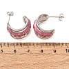 Rack Plating Brass Enamel Stud Earrings KK-CBAB1AF-38B-P-5