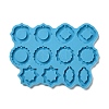 Rhombus & Star & Oval Shape DIY Pendant Silicone Molds DIY-M048-05-2
