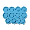 Rhombus & Star & Oval Shape DIY Pendant Silicone Molds DIY-M048-05-2