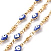 Enamel Hamsa Hand with Evil Eye Link Chains CHS-G023-02G-01-1