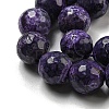 Faceted Natural Fire Crackle Agate Beads Strands G-F447-12mm-J09-4