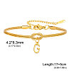 304 Stainless Steel Initial Charm Bracelets FS-WGD8E41-20-1