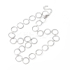 304 Stainless Steel 14MM Ring Link Chain Necklaces NJEW-P343-01D-P-4