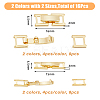 16Pcs 4 Styles Eco-Friendly Brass Watch Band Clasps KK-FH0007-10-2