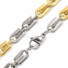 201 Stainless Steel Arch Links Chain Necklace NJEW-F22-39E-GP-2