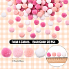 120Pcs 4 Colors  Polyester Pompom Ball FIND-SC0019-66A-2