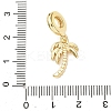 Brass European Dangle Charms KK-B159-05G-3