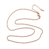 Brass Link Chain Necklaces for Women NJEW-D302-17RG-4