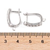 Rack Plating Brass Cubic Zirconia Hoop Earring Findings KK-S374-04P-04-3