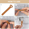 24Pcs 4 Colors Imitation Leather Zipper Pull Fixer Replacement for Tab Luggage Purse Repair Accessories DIY-GF0011-62B-5