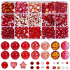 DIY Round Acrylic & Glass Beads Jewelry Making Findings Kits DIY-SP0003-01F-1