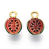 Fruit Alloy Enamel Charms ENAM-N062-06F-1