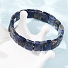 Natural Lapis Lazuli Beaded Stretch Bracelets for Unisex G-K303-02F-3
