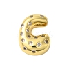 Rack Plating Brass Micro Pave Clear Cubic Zirconia Perdants KK-C067-11G-C-1