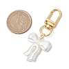 2Pcs Flower & Bowknot Plastic Imitation Pearl Pendant Decorations HJEW-JM02558-3