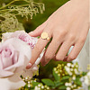 24Pcs 6 Style Adjustable 304 Stainless Steel Finger Rings Components STAS-AR0001-53-6