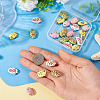 24Pcs 4 Colors Handmade Porcelain Beads PORC-TA0001-20-6