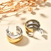 304 Stainless Steel Two Tone Stud Earrings EJEW-F355-05GP-03-5